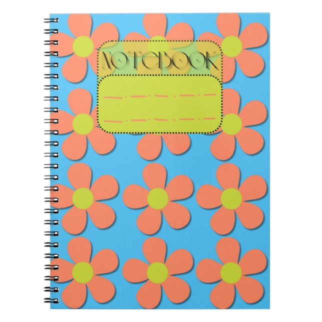 Caderno Espiral Notebook de composição de flores (Frente)