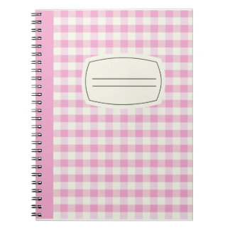Caderno Espiral Notebook de composição de Xadrez rosa