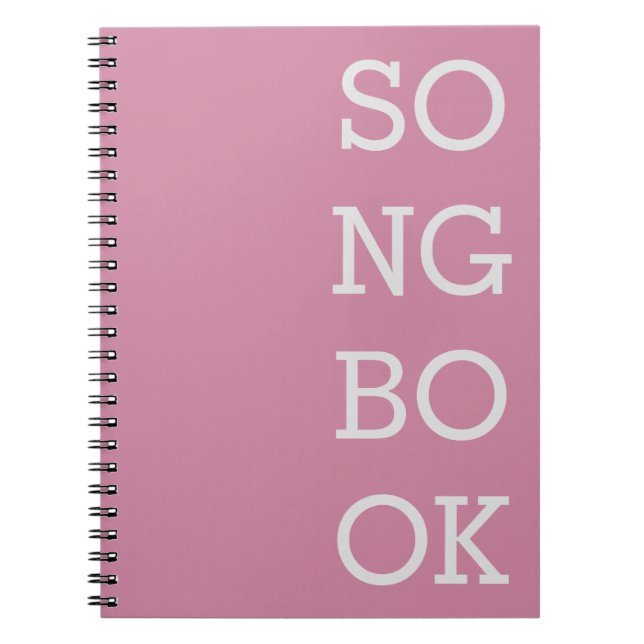 Caderno Espiral Notebook de compositor - Rosa (Frente)