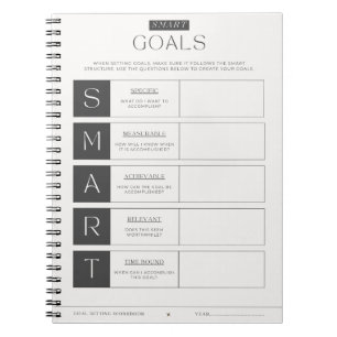 Caderno Espiral Notebook de configuração de meta