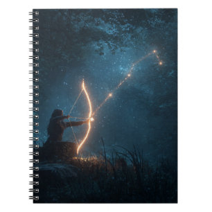 Caderno Espiral Notebook de constelação Sagittarius Archer