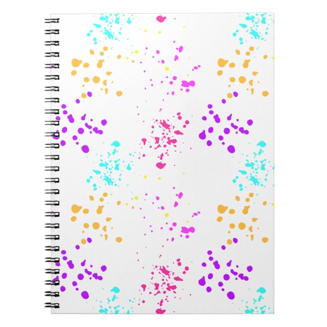 Caderno Espiral Notebook de cores com Abstrato art (Frente)