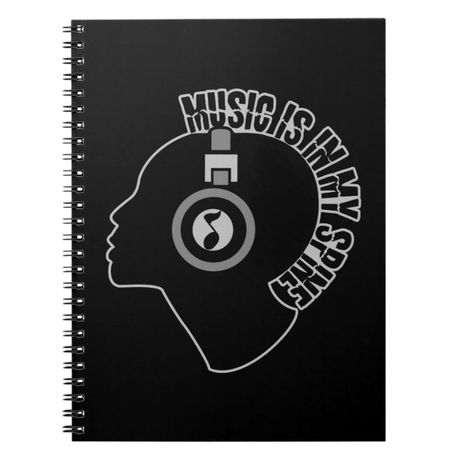 Caderno Espiral Notebook de cores personalizado para música (Frente)