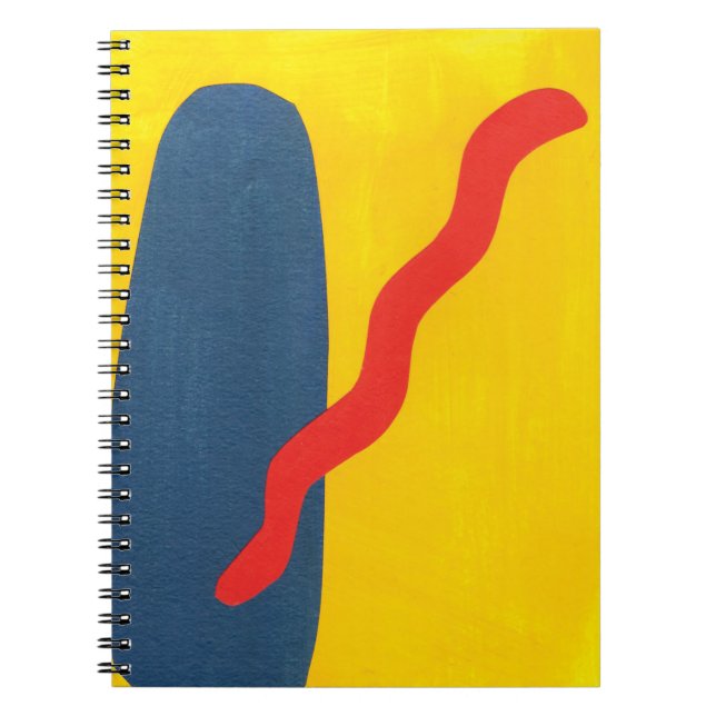 Caderno Espiral Notebook de cores primárias (Frente)