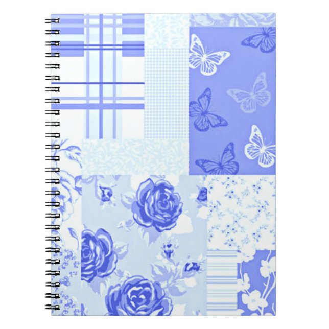 Caderno Espiral Notebook de Cornflower doce e azul (Frente)