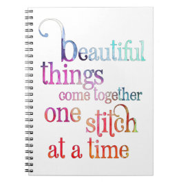 Caderno Espiral Notebook de costura