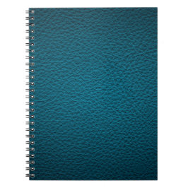 Caderno Espiral Notebook de couro azul.
