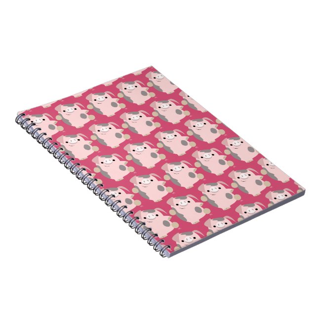 Caderno Espiral Notebook de dança de cartoon bonito (Lado Direito)