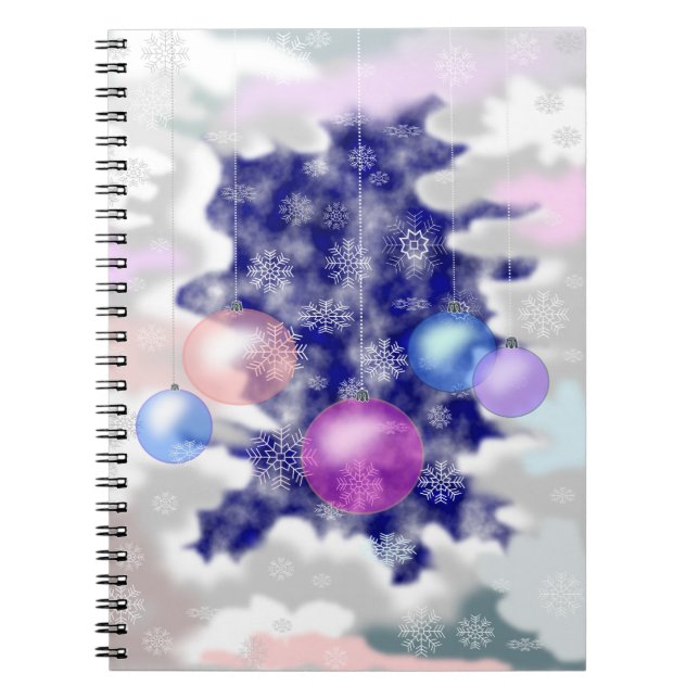 Caderno Espiral Notebook de decoração de Natal (Frente)