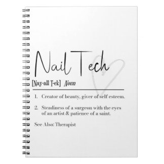 Caderno Espiral Notebook de definição técnica de unhas