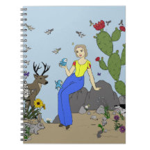 Notebook de Desert Girl and Animal