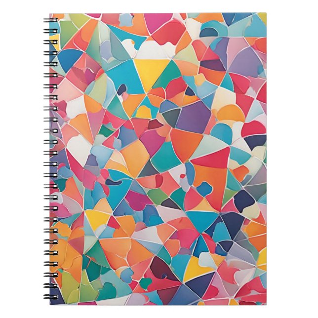 Caderno Espiral Notebook de design abstrato vibrante - o melhor pr (Frente)