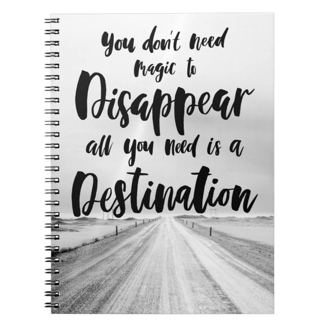 Caderno Espiral Notebook de destino (Frente)