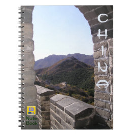 Caderno Espiral Notebook de destino de Viagem da China