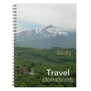 Caderno Espiral Notebook de destino Sicília Viagem