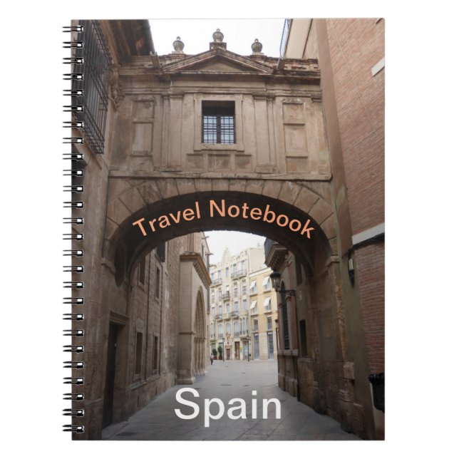 Caderno Espiral Notebook de destino Viagem de espanha de  (Frente)
