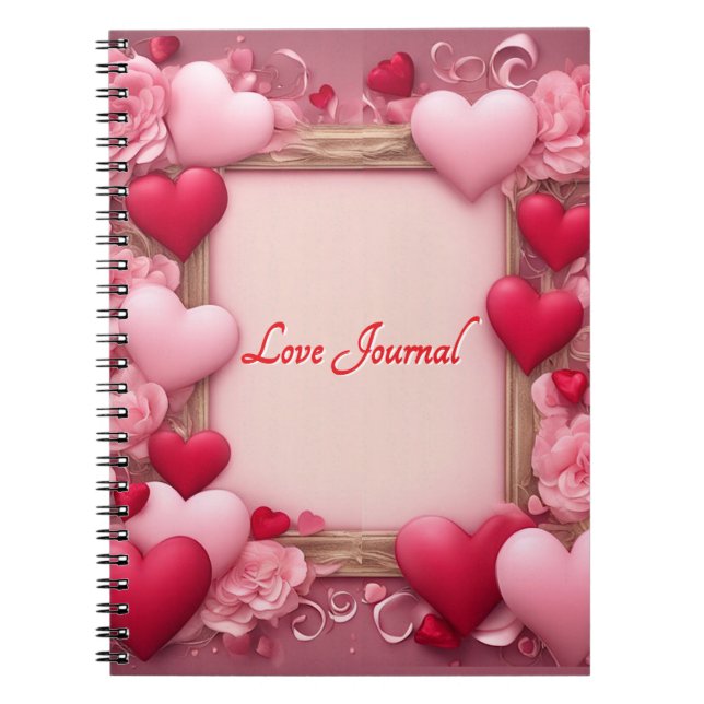 Caderno Espiral Notebook de Dia de os namorados de amor (Frente)