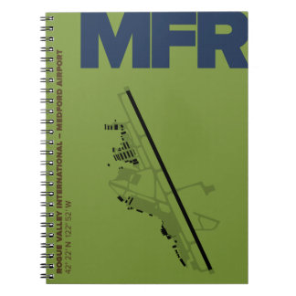 Caderno Espiral Notebook de diagrama do aeroporto de Medford/Rogue