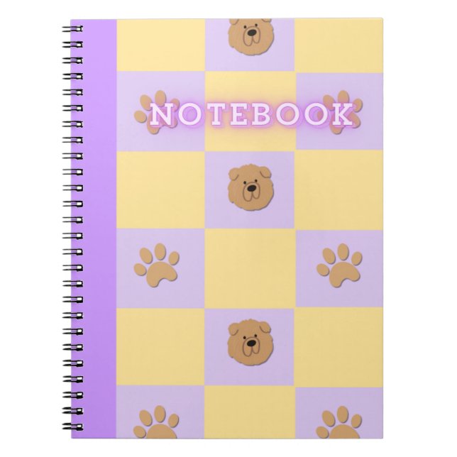 Caderno Espiral Notebook de Diário Cachorro (Frente)