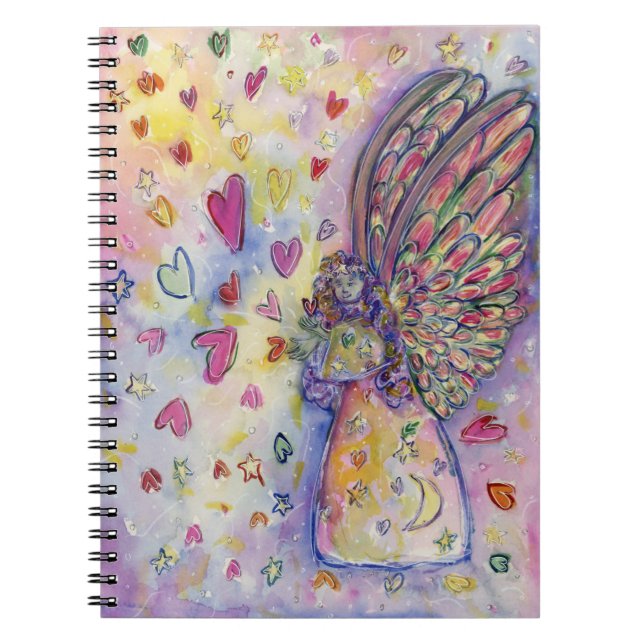 Caderno Espiral Notebook de Diário de Anjo Universo Manifesto (Frente)