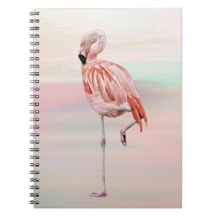 Caderno Espiral Notebook de Diário de Arte Flamingo Rosa