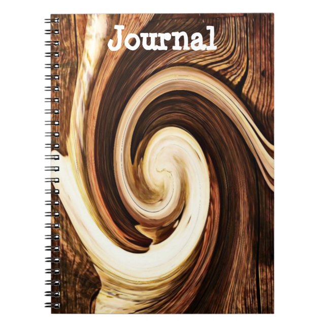 Caderno Espiral Notebook de Diário de Arte Roteada Tree Knot (Frente)
