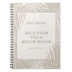Caderno Espiral Notebook de Diário de Convidado para Férias de P