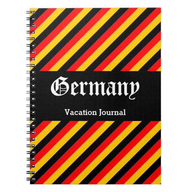 Caderno Espiral Notebook de Diário de férias na Alemanha (Frente)
