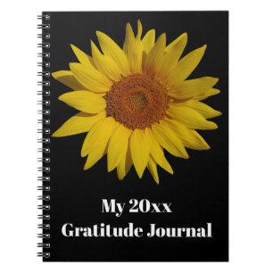 Caderno Espiral Notebook de Diário de girassol personalizado