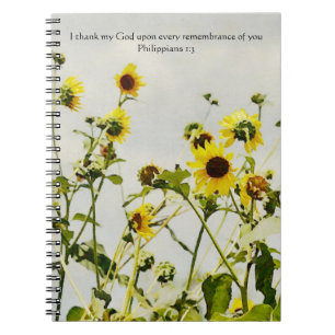 Caderno Espiral Notebook de Diário de orações verso Bíblia de gira