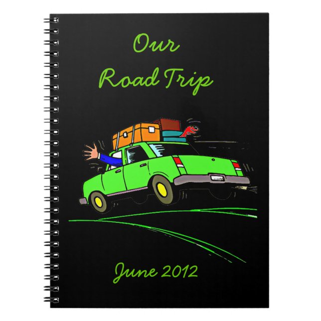 Caderno Espiral Notebook de Diário de Planejador de Viagem Rodoviá (Frente)