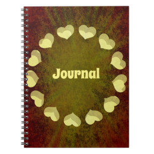 Caderno Espiral Notebook de Diário Grunge Círculo