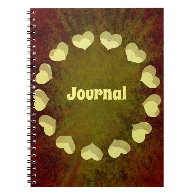 Caderno Espiral Notebook de Diário Grunge Círculo (Frente)
