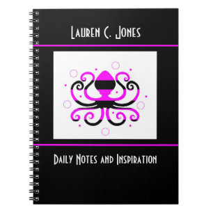 Caderno Espiral Notebook de Diário Octopus Personalizado