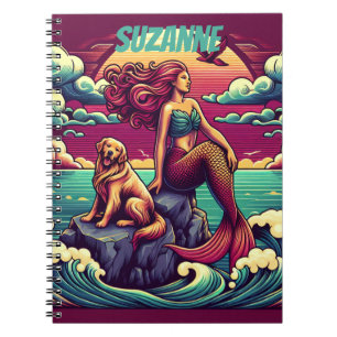 Caderno Espiral Notebook de Diário personalizado Sereid Dog Lover