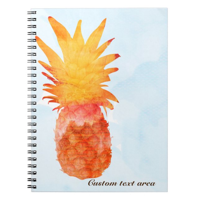 Caderno Espiral Notebook de Diário tropical com aquarela (Frente)