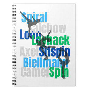 Caderno Espiral Notebook de elemento (azul/verde)