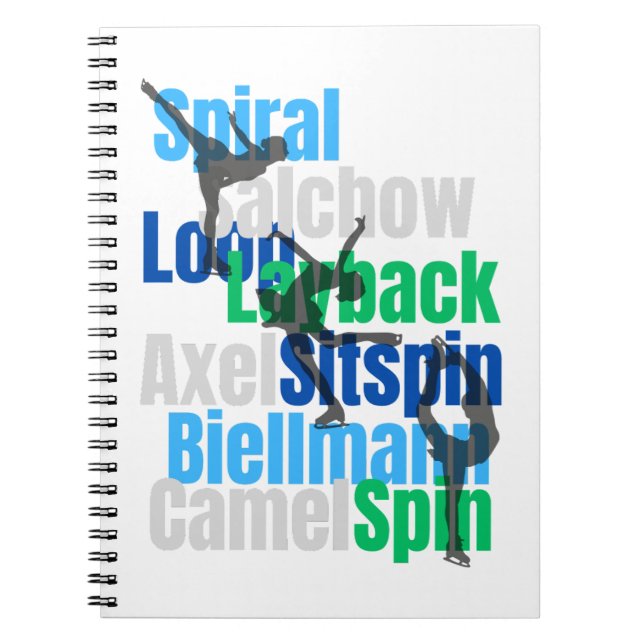 Caderno Espiral Notebook de elemento (azul/verde) (Frente)
