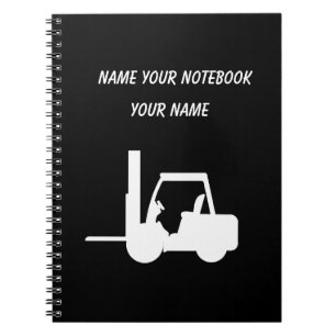 Caderno Espiral Notebook de empilhamento preto e branco personaliz