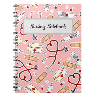 Caderno Espiral Notebook de enfermagem