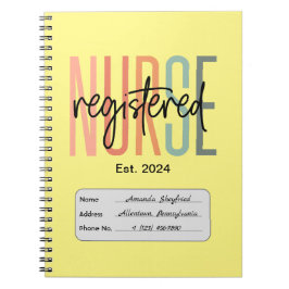 Caderno Espiral Notebook de enfermeiro registrado