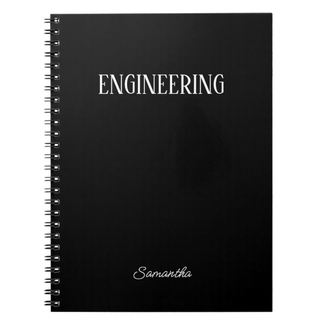 Caderno Espiral Notebook de entidade de engenharia personalizado (Frente)