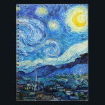 Caderno Espiral Notebook de Escrevendo de Arte Noturna Van Gogh St<br><div class="desc">Esta revista em espiral de escrevendo de pintura Van Gogh apresenta a paisagem noturna Impressionismo de Vincent Van Gogh pintando "A Noite Estrelada" (1889). "A Noite Estrelada" é uma das pinturas de óleo mais prolíficas produzidas pelo pintor holandês do Posto Impressionista Vincent van Gogh. Este jornal de composição de Starry...</div>