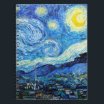 Caderno Espiral Notebook de Escrevendo de Arte Noturna Van Gogh St<br><div class="desc">Esta revista em espiral de escrevendo de pintura Van Gogh apresenta a paisagem noturna Impressionismo de Vincent Van Gogh pintando "A Noite Estrelada" (1889). "A Noite Estrelada" é uma das pinturas de óleo mais prolíficas produzidas pelo pintor holandês do Posto Impressionista Vincent van Gogh. Este jornal de composição de Starry...</div>