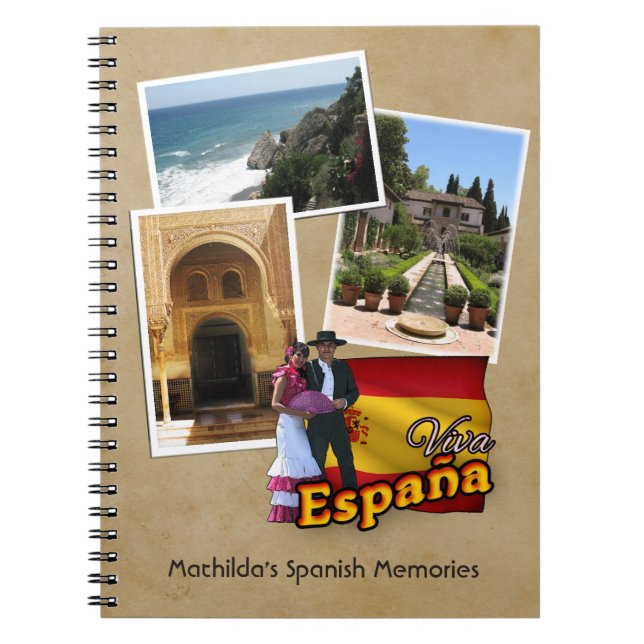 Caderno Espiral Notebook de Espanha personalizável (Frente)