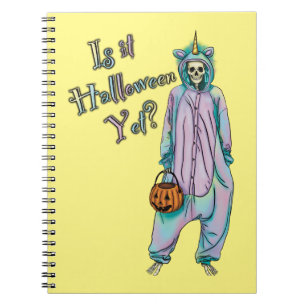 Caderno Espiral Notebook de esqueleto bonito para o Halloween