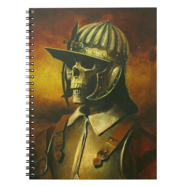Caderno Espiral Notebook de esqueleto da Guerra Civil (Frente)