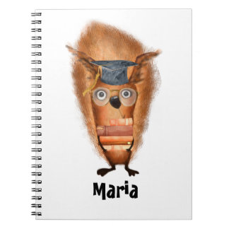 Caderno Espiral Notebook de esquilo