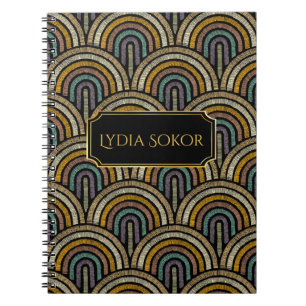 Caderno Espiral Notebook de estilo bordado personalizado