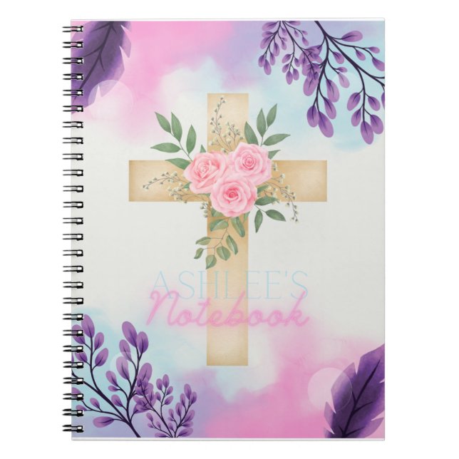 Caderno Espiral Notebook de estudo de Bíblia personalizado - Water (Frente)